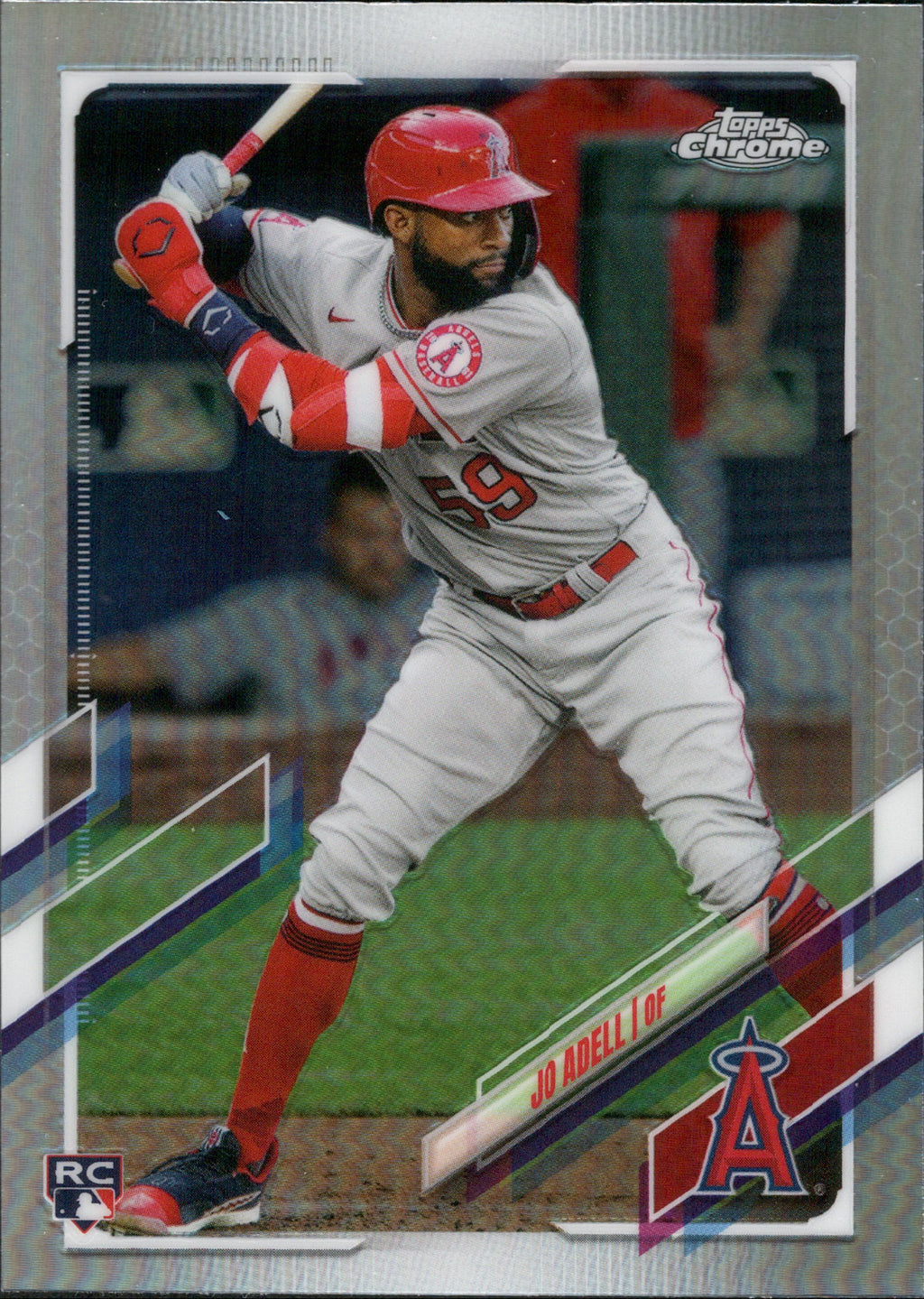 2021 Topps Chrome Refractor #142 Jo Adell RC Los Angeles Angels