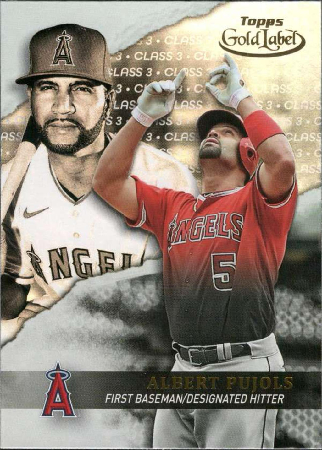 2020 Topps Gold Label Class 3 #2 Albert Pujols Los Angeles Angels