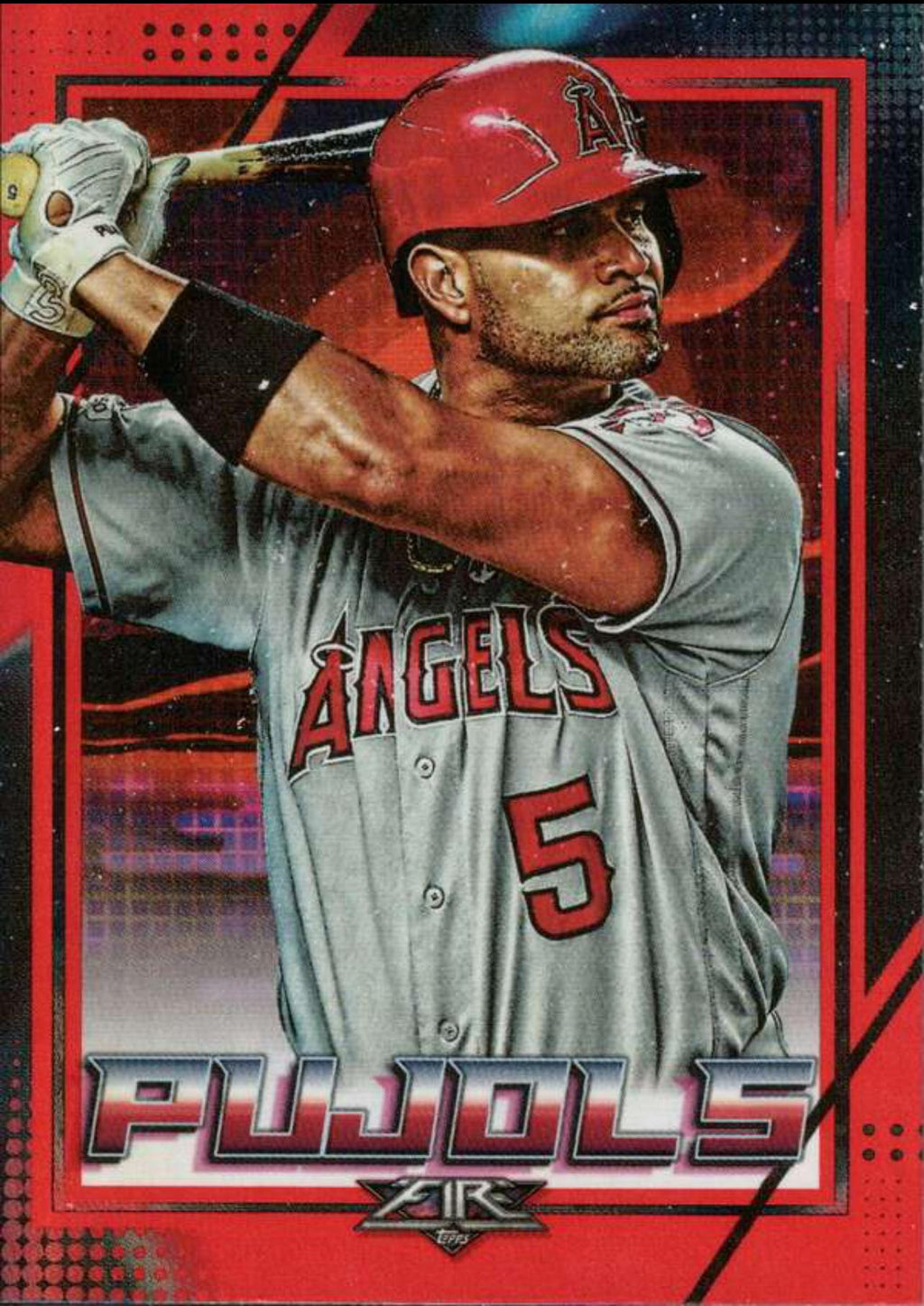 2020 Topps Fire Flame #31 Albert Pujols Los Angeles Angels