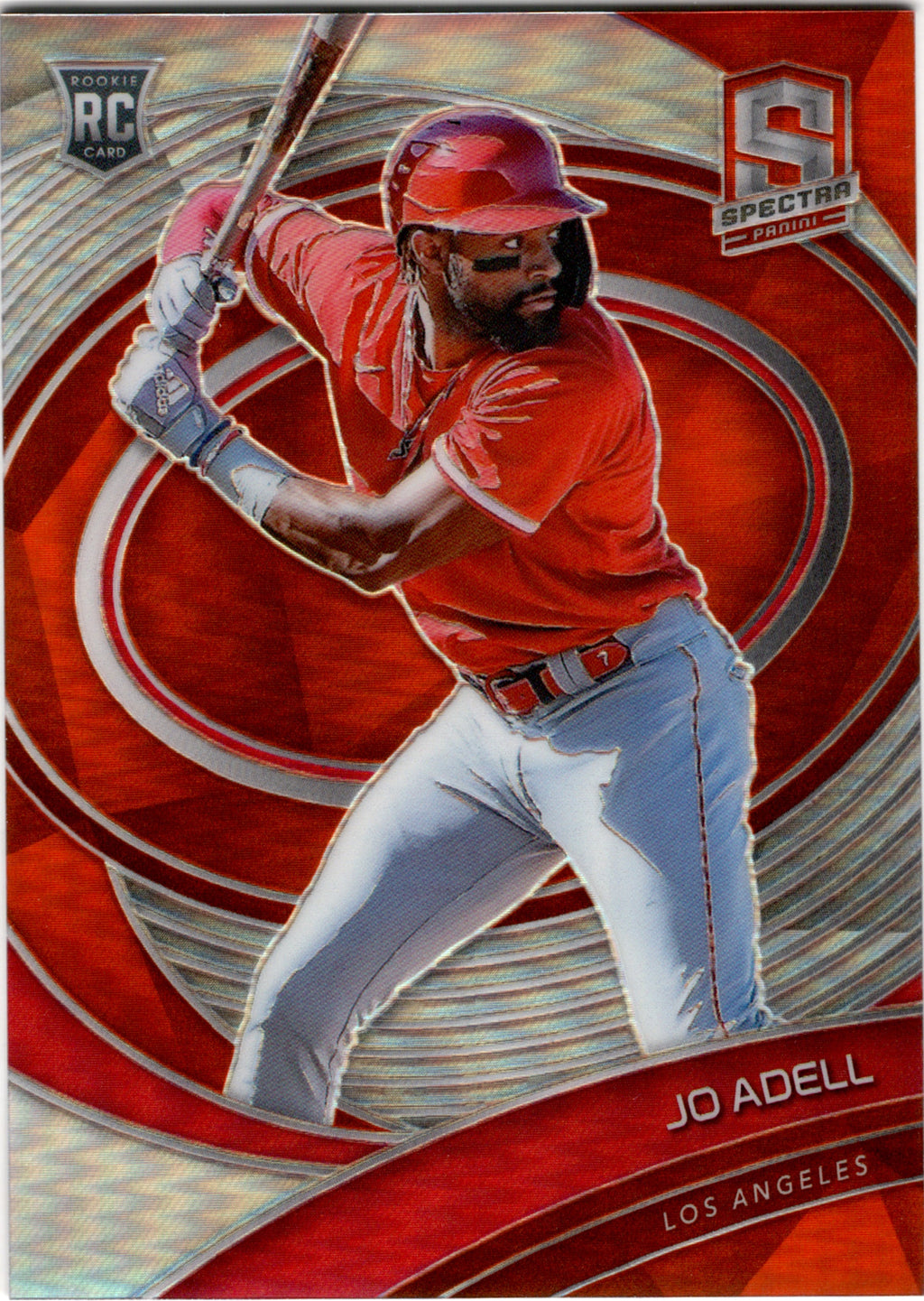 2021 Panini Spectra Neon Orange #138 Jo Adell #/20 Los Angeles Angels