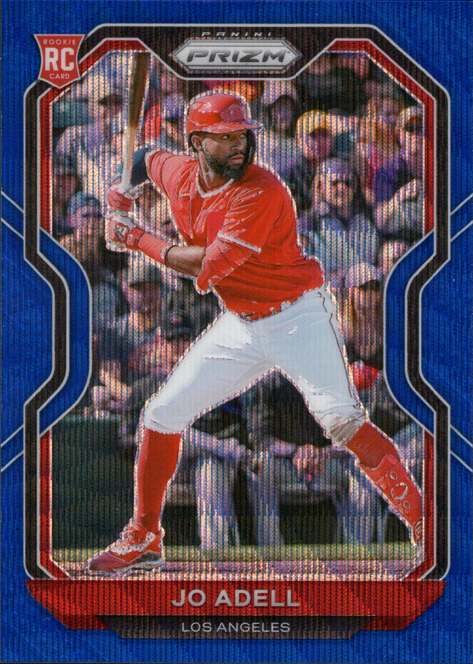 2021 Panini Prizm Blue Wave Prizm #191 Jo Adell RC #/60 Los Angeles Angels