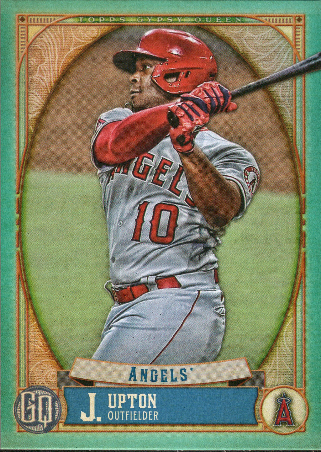 2021 Topps Gypsy Queen Turquoise #122 Justin Upton #/199 Los Angeles Angels