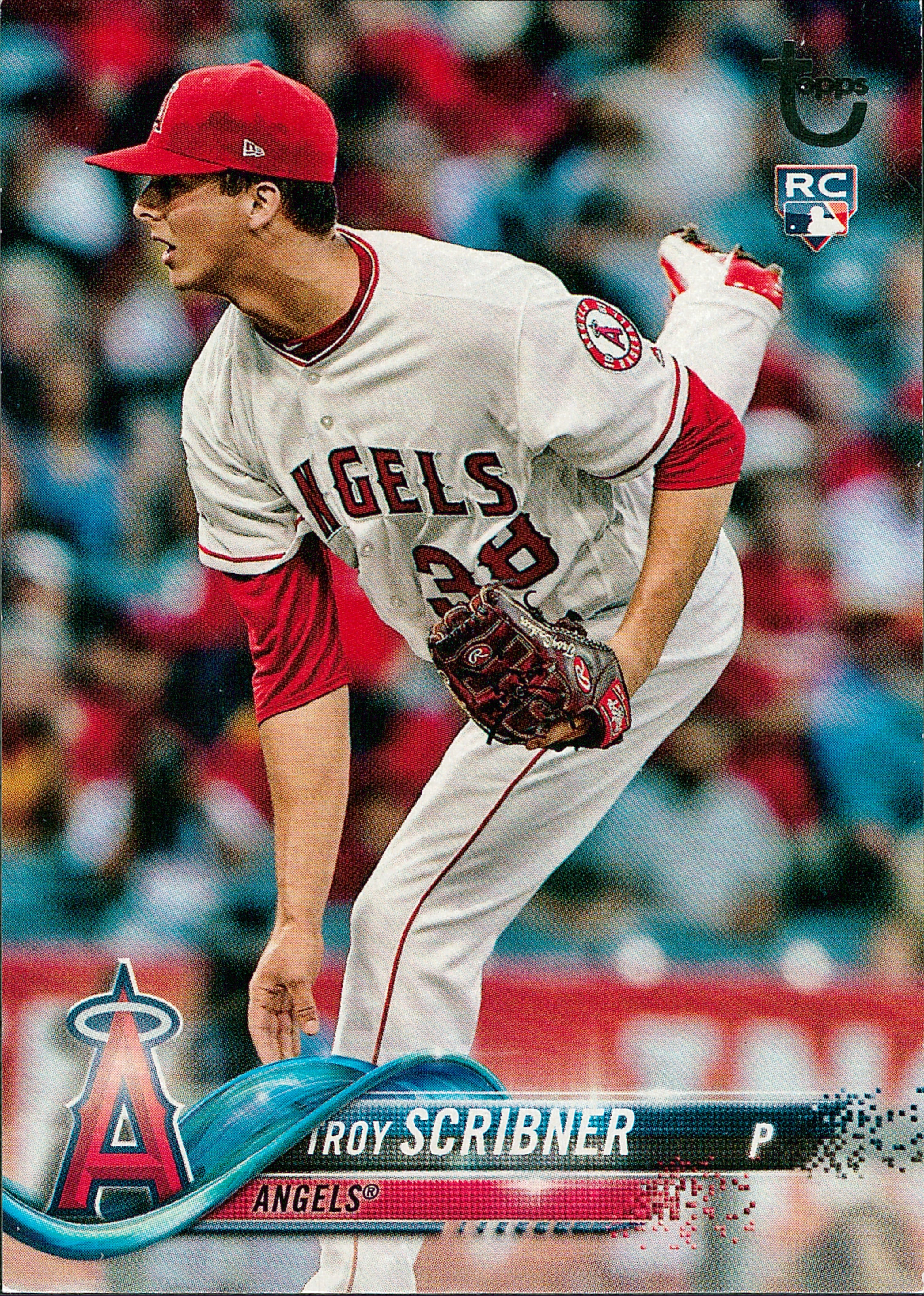 2018 Topps Vintage Stock #440 Troy Scribner RC #/99 Los Angeles Angels