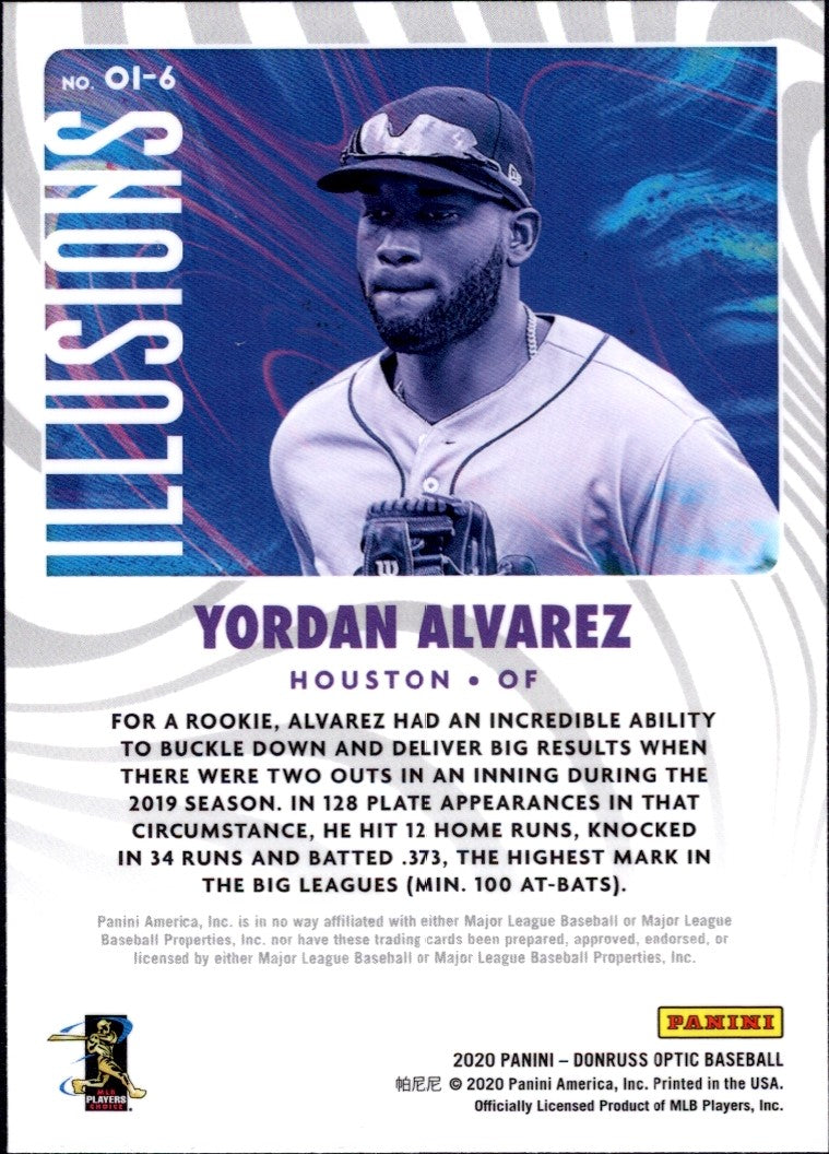 2020 Donruss Optic Optic Illusions #OI-6 Yordan Alvarez Houston Astros
