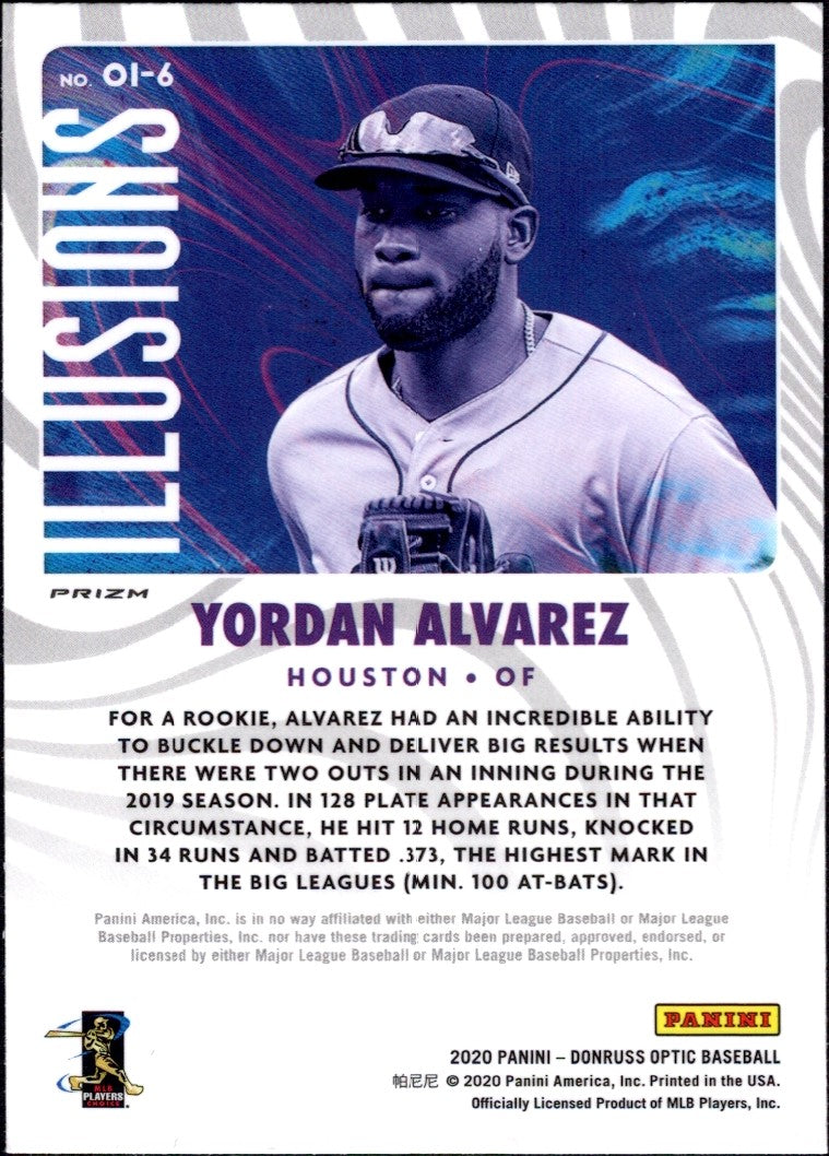 2020 Donruss Optic Optic Illusions Holo #OI-6 Yordan Alvarez Houston Astros