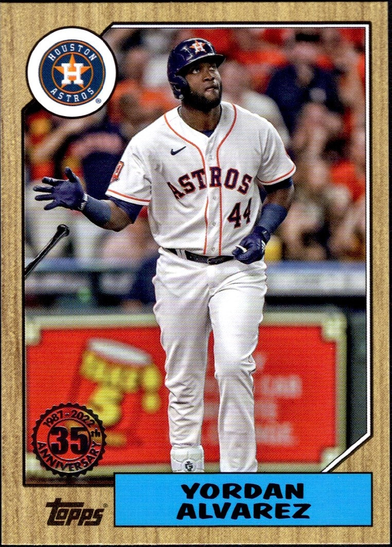 2022 Topps Update 1987 Topps Baseball 35th Anniversary #87TBU-21 Yordan Alvarez