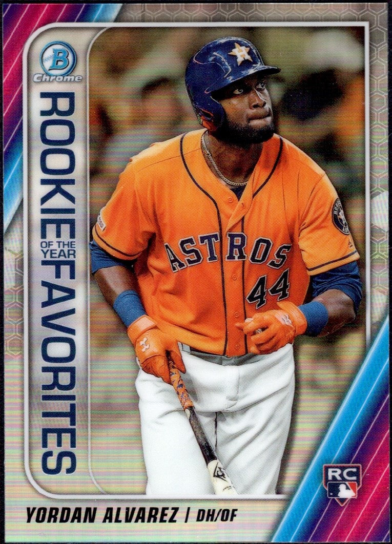 2020 Bowman Chrome Rookie of the Year Favorites #ROYF-YA Yordan Alvarez Astros