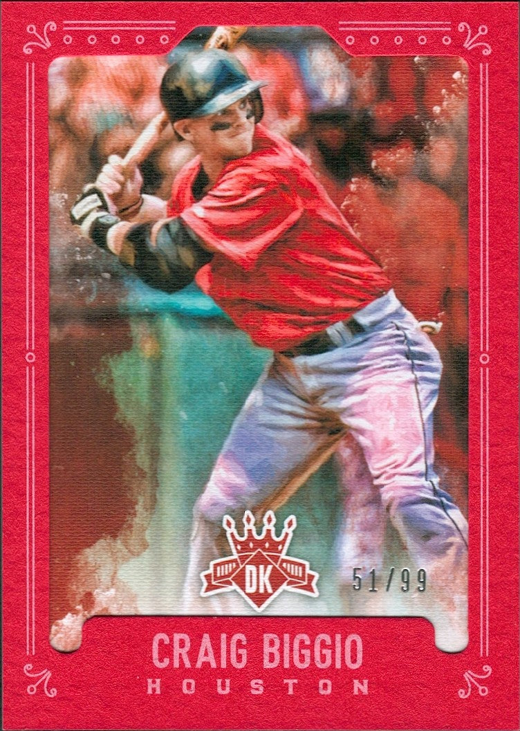 2017 Panini Diamond Kings Framed Red #97 Craig Biggio #/99 Houston Astros