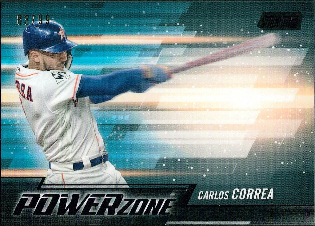 2018 Stadium Club Power Zone Black #PZ-CC Carlos Correa #/99 Houston Astros