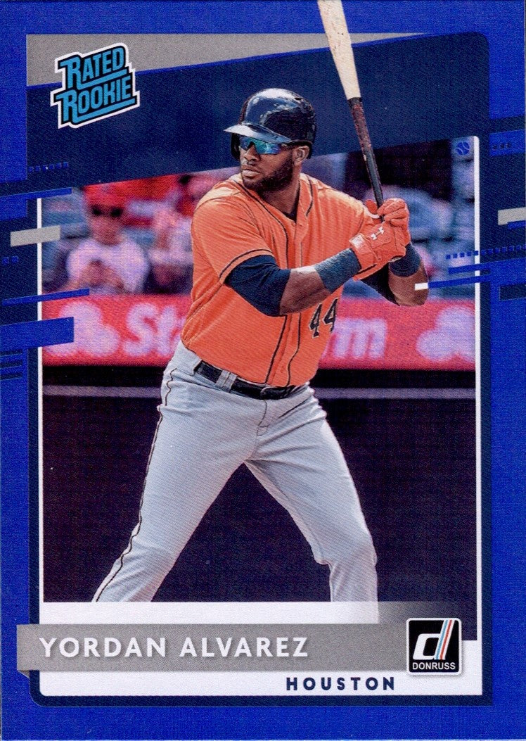 2020 Donruss Holo Blue #45 Yordan Alvarez RC Houston Astros