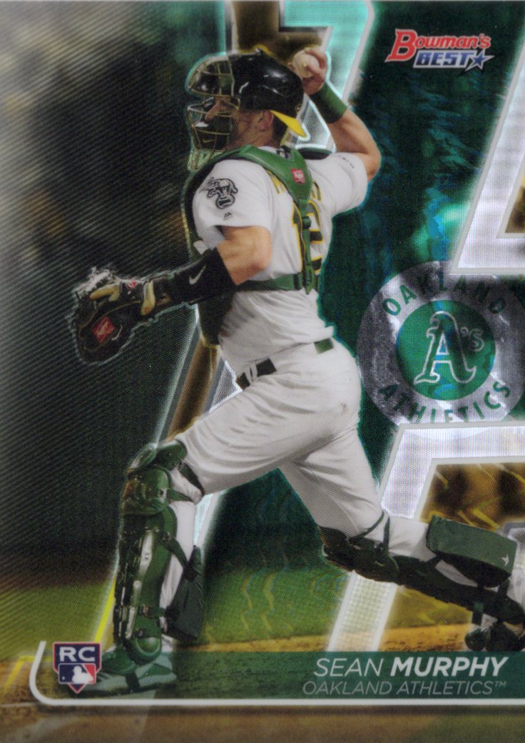 2020 Bowman's Best Refractor #21 Sean Murphy RC Oakland Athletics