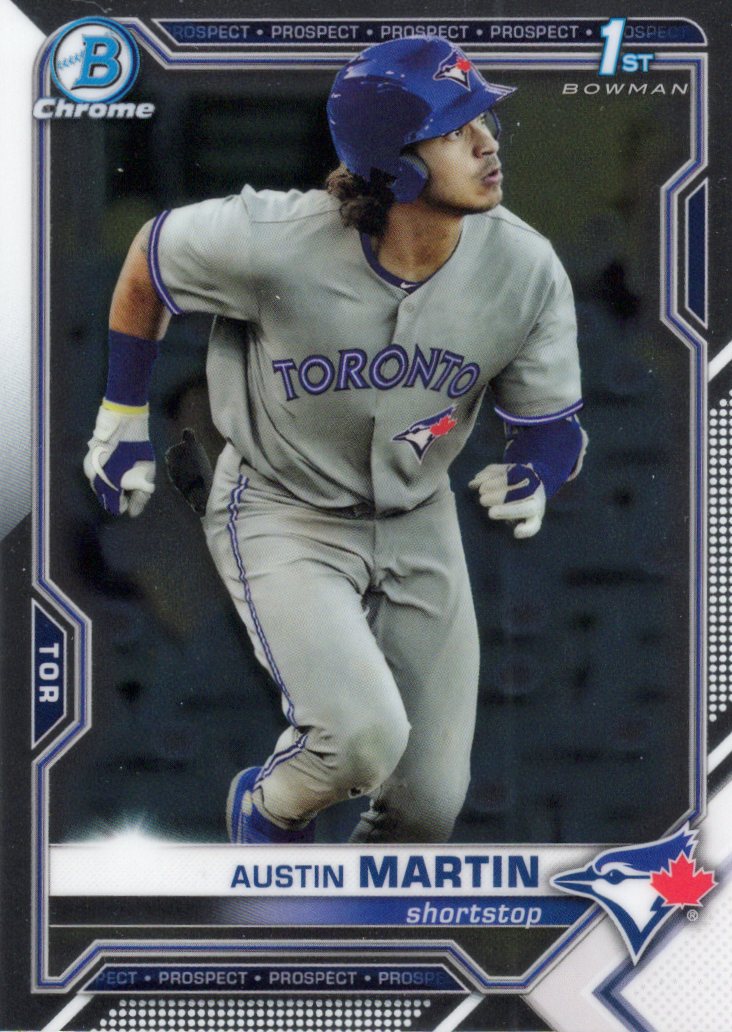 2021 Bowman Chrome Prospects #BCP-87 Austin Martin Toronto Blue Jays