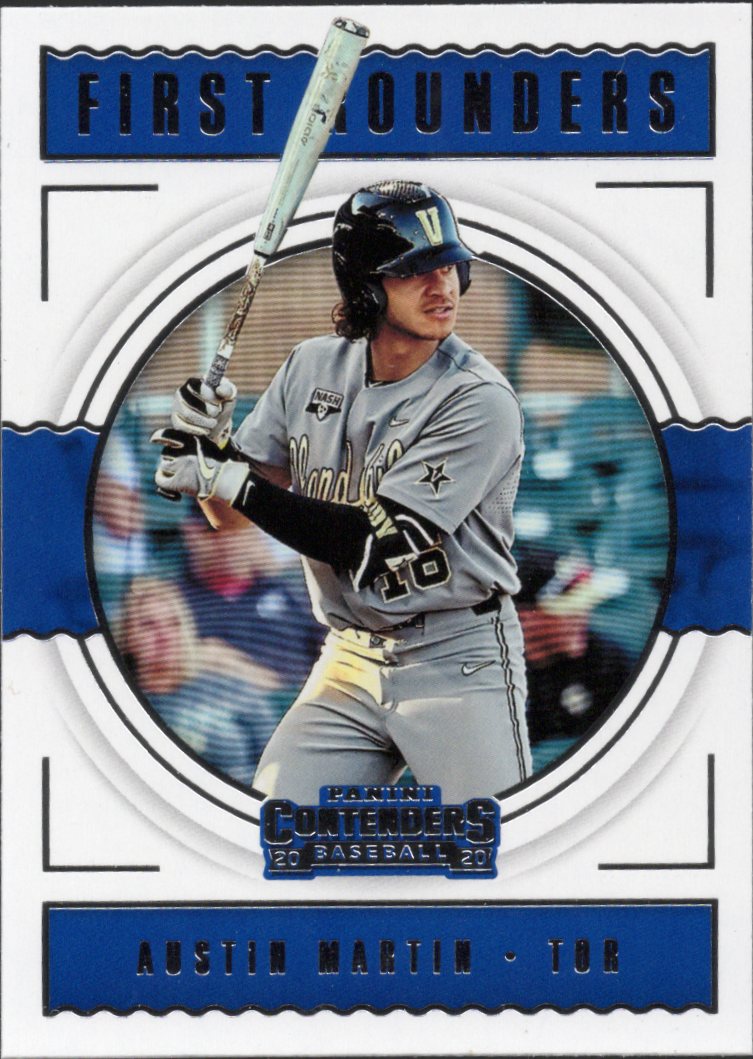 2020 Panini Contenders First Rounders #FR-5 Austin Martin Toronto Blue Jays