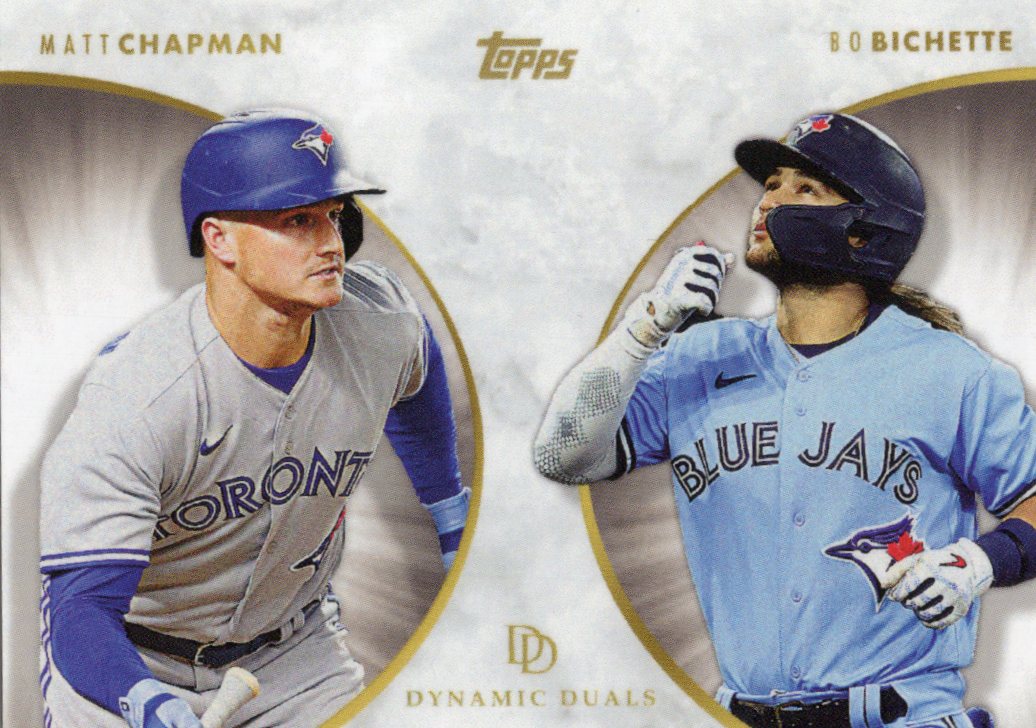2022 Topps Dynamic Duals #4 Bo Bichette / Matt Chapman Toronto Blue Jays
