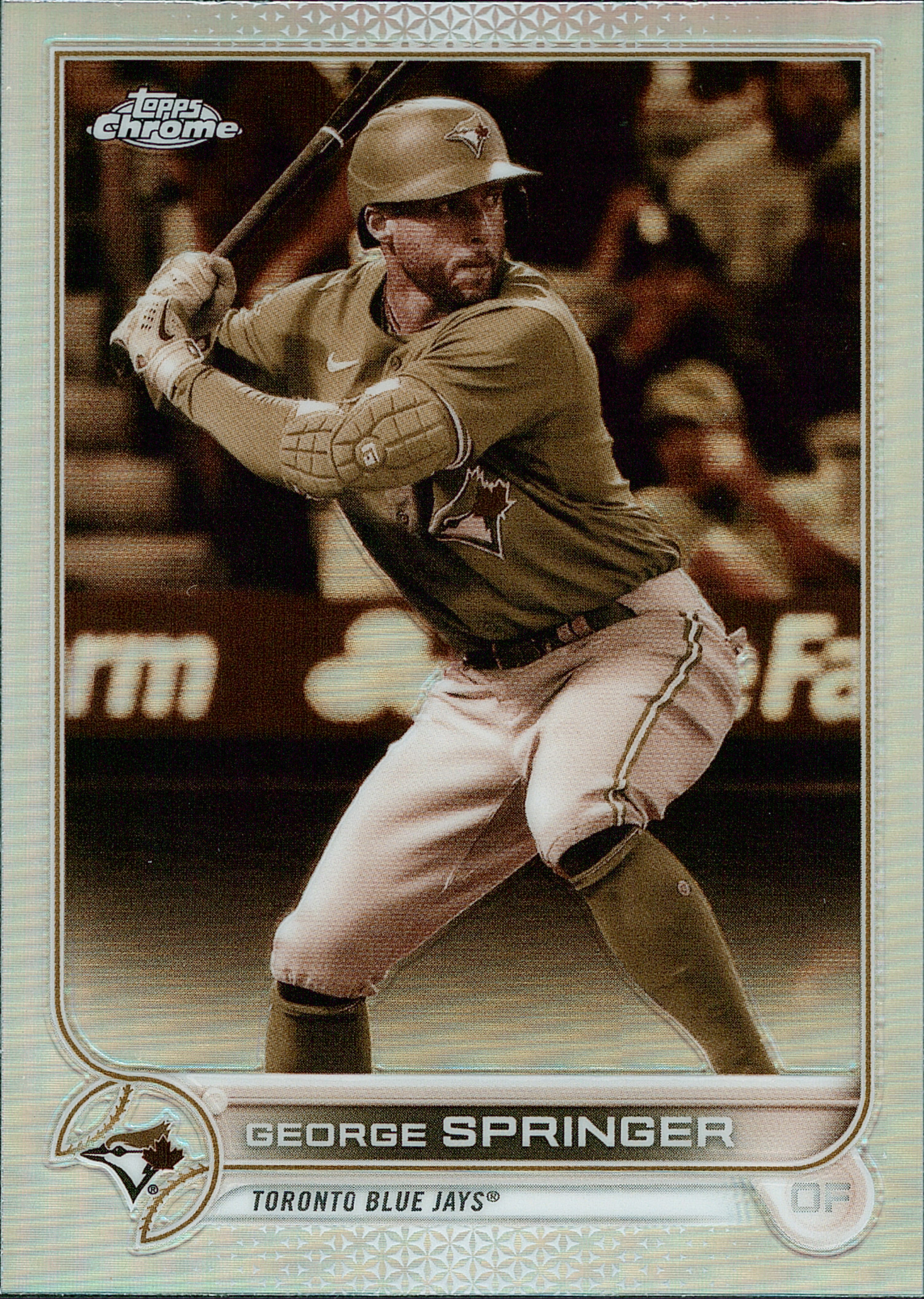 2022 Topps Chrome Sepia Refractor #214 George Springer Toronto Blue Jays