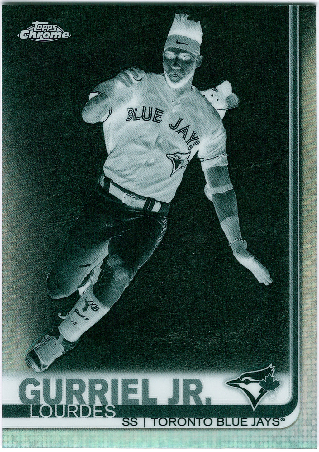 2019 Topps Chrome Negative Refractor #118 Lourdes Gurriel Jr. Toronto Blue Jays
