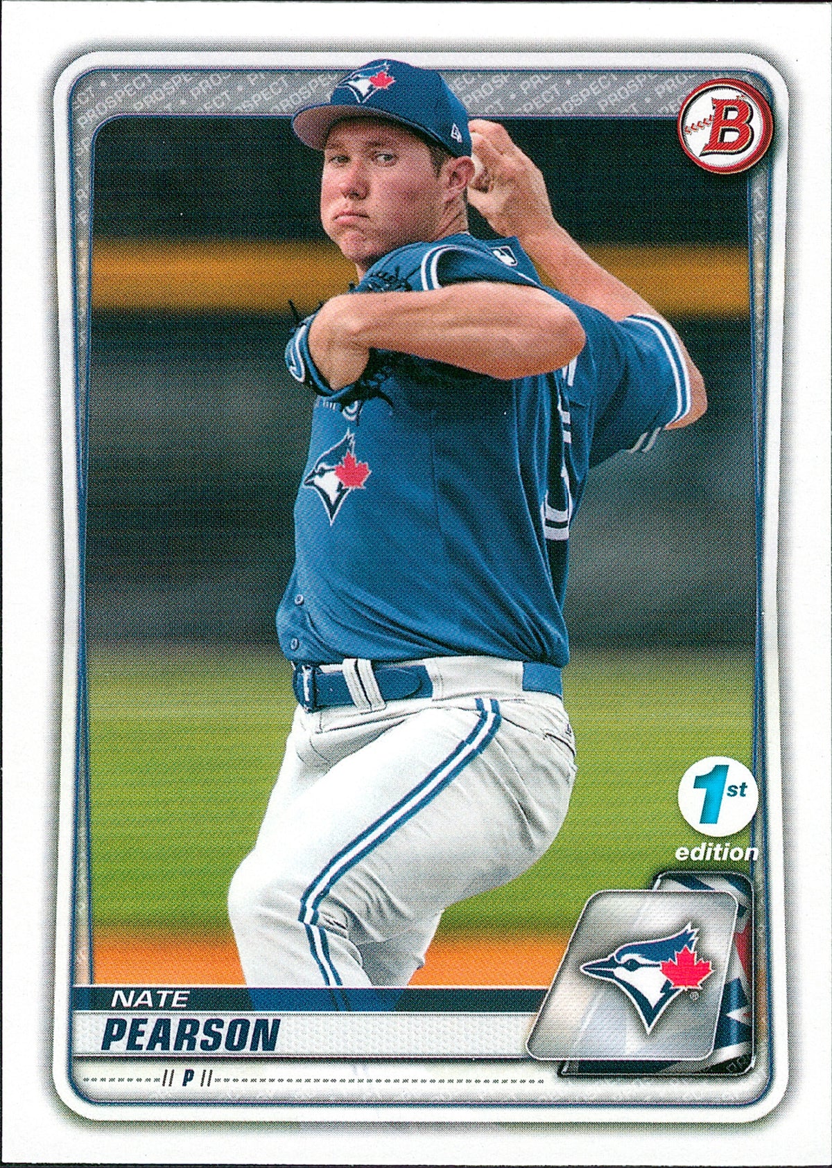 2020 Bowman 1st Edition #BFE-124 Nate Pearson Toronto Blue Jays