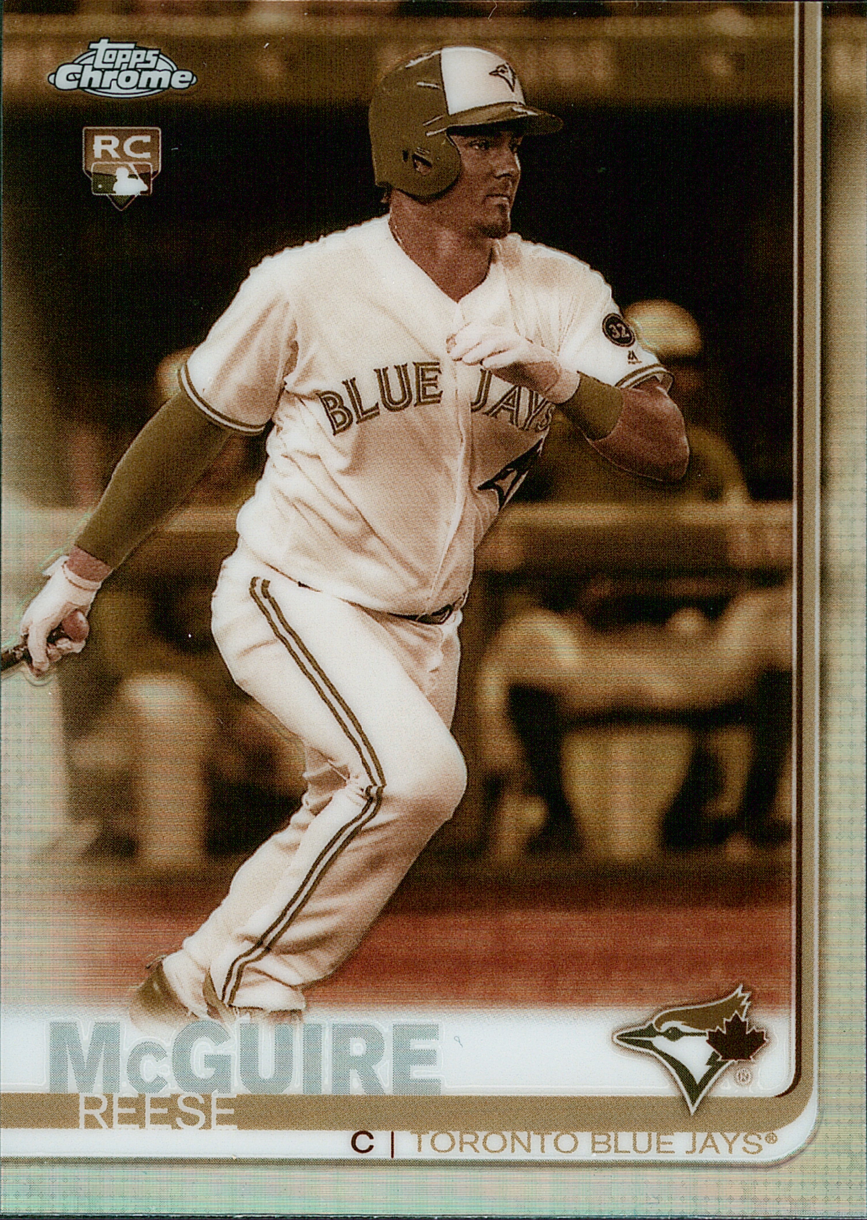 2019 Topps Chrome Sepia Refractor #6 Reese McGuire RC Toronto Blue Jays