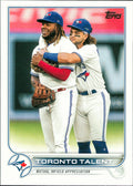 2022 Topps #381 Toronto Talent Toronto Blue Jays Guerrero Jr / Bichette