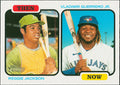 2022 Topps Heritage Then and Now #TAN-JG Reggie Jackson / Vladimir Guerrero Jr.