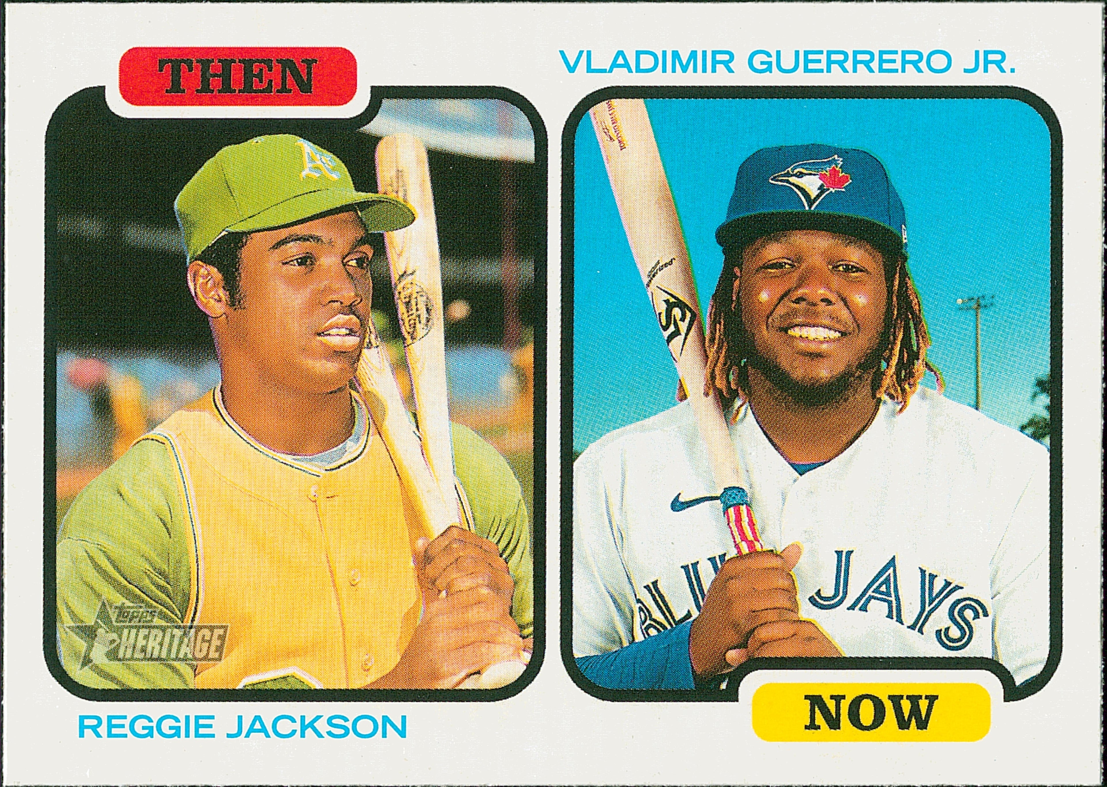 2022 Topps Heritage Then and Now #TAN-JG Reggie Jackson / Vladimir Guerrero Jr.
