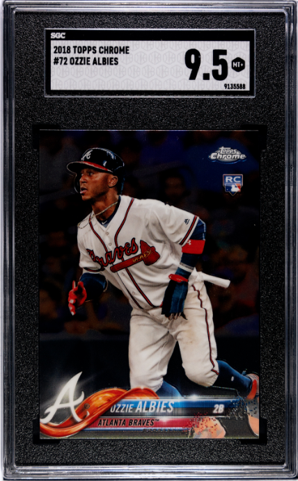 2018 Topps Chrome #72 Ozzie Albies SGC 9.5 Atlanta Braves