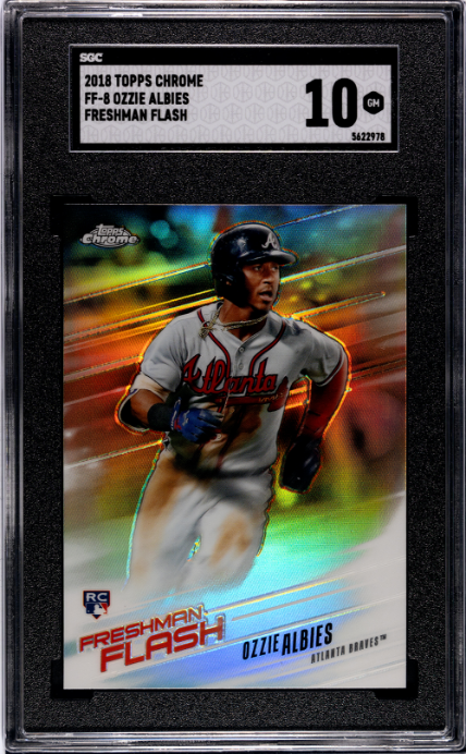 2018 Topps Chrome Freshman Flash #FF-8 Ozzie Albies SGC 10 Atlanta Braves