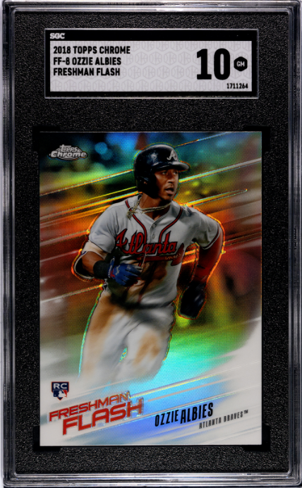 2018 Topps Chrome Freshman Flash #FF-8 Ozzie Albies SGC 10 Atlanta Braves