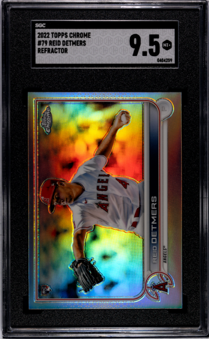 2022 Topps Chrome Ref. #79 Reid Detmers SGC 9.5 Los Angeles Angels