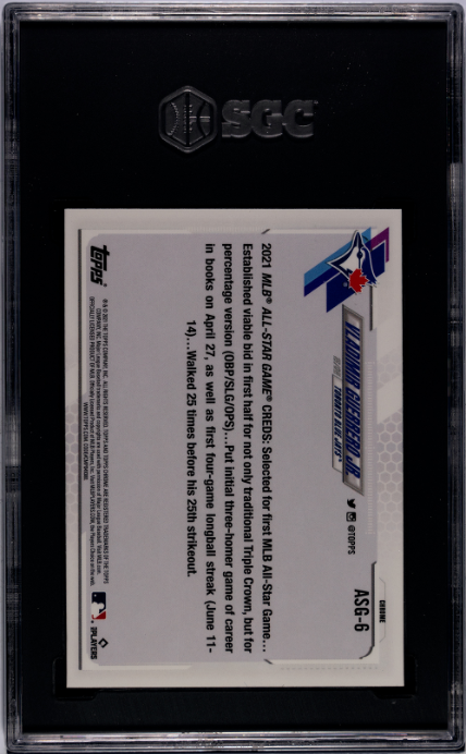 2021 Topps Chrome Update All-Star Game #ASG-6 Vladimir Guerrero Jr. SGC 9