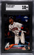 2018 Topps Chrome #72 Ozzie Albies SGC 10 Atlanta Braves