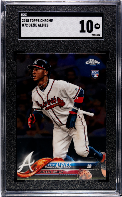2018 Topps Chrome #72 Ozzie Albies SGC 10 Atlanta Braves