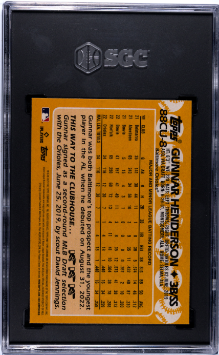 2023 Topps Chrome Update 88 #88CU-8 Gunnar Henderson SGC 9.5 Baltimore Orioles