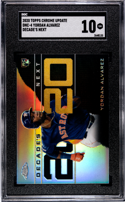 2020 Topps Chrome Update Decade's Next #DNC-4 Yordan Alvarez SGC 10 Astros