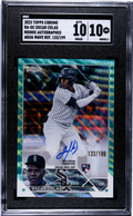 2023 Topps Chrome Rk. Auto. Aqua Wave Ref. /199 #RA-OC Oscar Colas SGC 10