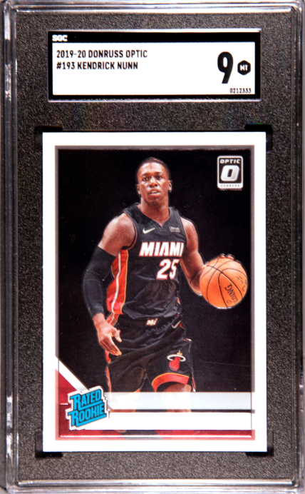 2019-20 Donruss Optic #193 Kendrick Nunn SGC 9 Miami Heat