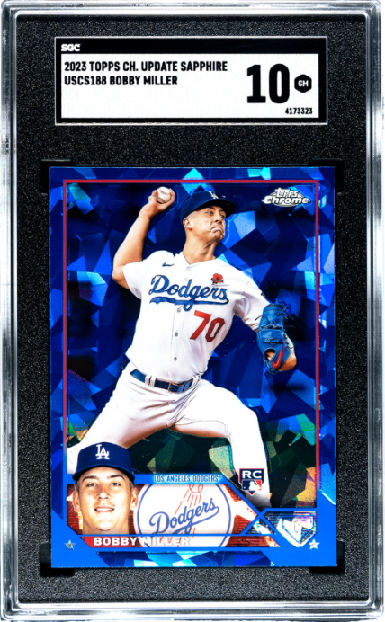 2023 Topps Chrome Update Sapphire #USCS188 Bobby Miller SGC 10 Dodgers
