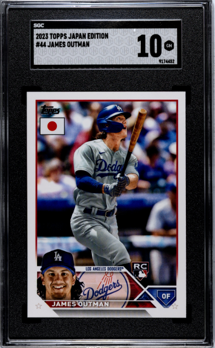 2023 Topps Japan Edition #44 James Outman SGC 10 Los Angeles Dodgers