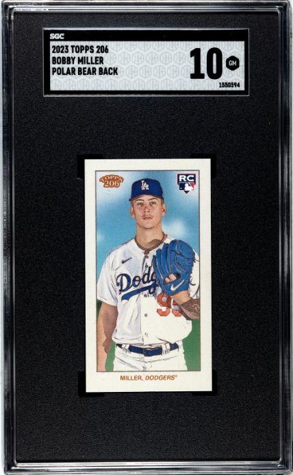 2023 Topps 206 Polar Bear Back # Bobby Miller SGC 10 Los Angeles Dodgers