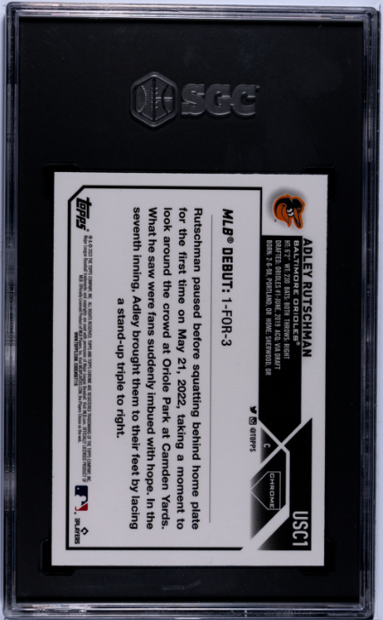 2023 Topps Chrome Update Pink Ref. #USC1 Adley Rutschman SGC 10  Orioles