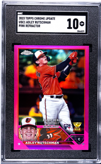 2023 Topps Chrome Update Pink Ref. #USC1 Adley Rutschman SGC 10  Orioles